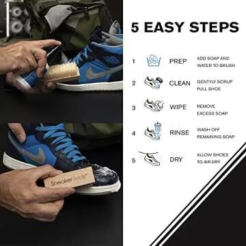 Sneaker Suds Premium Shoe Cleaning Kit, Versatile Sneaker Cleaning Kit with Foaming Sneaker Cleaner, Microfiber Cloth, and Scrub Brush, Easy to Use, Suitable for Various Kinds of Shoes