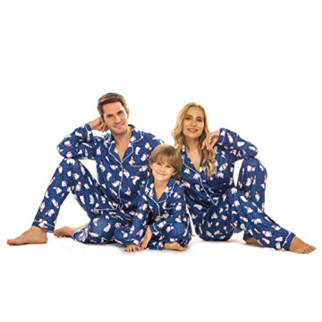 Family Matching Blue Polar Bear Christmas Pajamas
