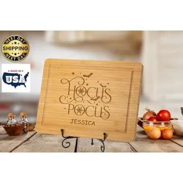 Personalized Hokus Pokus Halloween Cutting Board & Decor