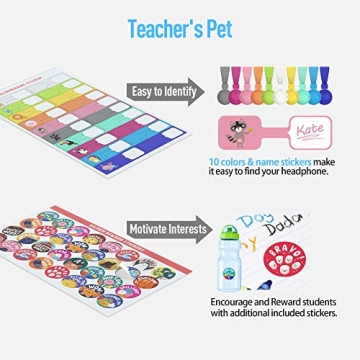 AILIHEN Kids Headphones Bulk 10-Pack for Classroom Use