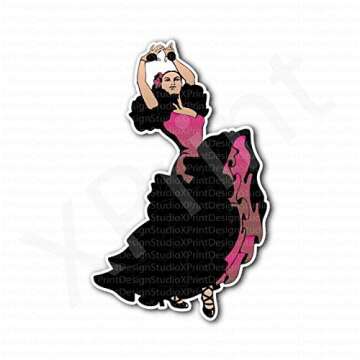 Flamenco Castanets Dancing Girl Dancer Sticker