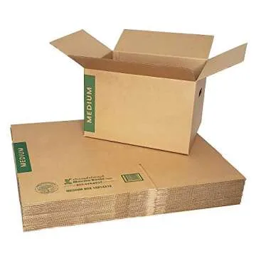 Durable Medium Moving Boxes with Handles - 20 Pack