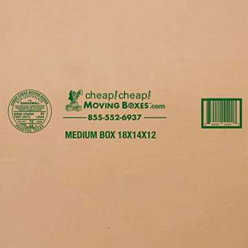 Medium Moving Boxes 18"x14"x12 with Handles (20 Pack)