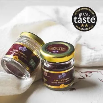 Organic Saffron - Banu Saffron Award Winning all Red Certified Organic Saffron Threads - 2 Gram (0.07 Ounce)