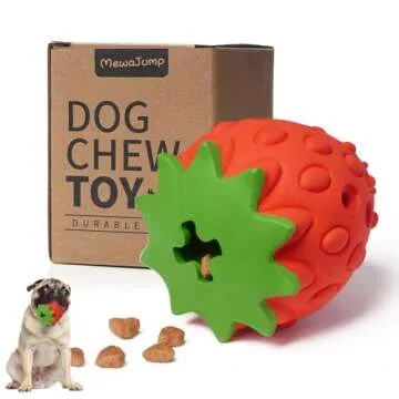 MewaJump Dog Puzzle Toys, Rubber Dog Chew Toys,Treat Food Dispensing Dog Toys for Teeth Cleaning, Dog Ball Toy, Interactive Dog Enrichment Toys for Puppy, Small, Medium, Large Dogs