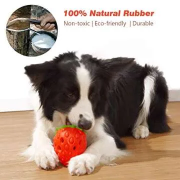 MewaJump Dog Puzzle Toys, Rubber Dog Chew Toys,Treat Food Dispensing Dog Toys for Teeth Cleaning, Dog Ball Toy, Interactive Dog Enrichment Toys for Puppy, Small, Medium, Large Dogs