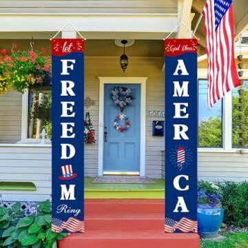 Festive 4th of July Hanging American Flag Banners for Patriotic Events