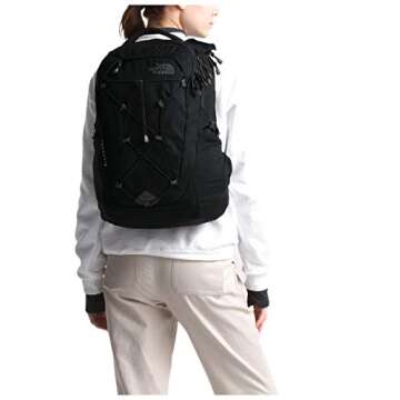 The North Face Women's Borealis School Laptop Backpack, TNF Black Heather/Silver Reflective, One Size