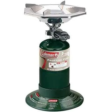 Coleman Bottletop Propane Camping Stove, Portable 1-Burner Adjustable Stove with Wind Baffles, Pressure Regulator, and 10,000 BTUs of Power; Ideal for Camping, Hiking, Backpacking, & More