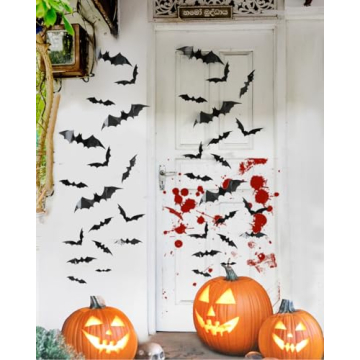 120pcs Halloween Bats Decorations for Spooky Atmosphere