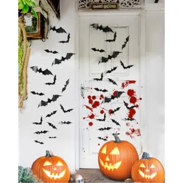 120pcs Halloween Bats Decorations for Spooky Atmosphere