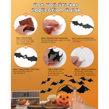 120pcs Halloween Bats Decorations for Spooky Atmosphere