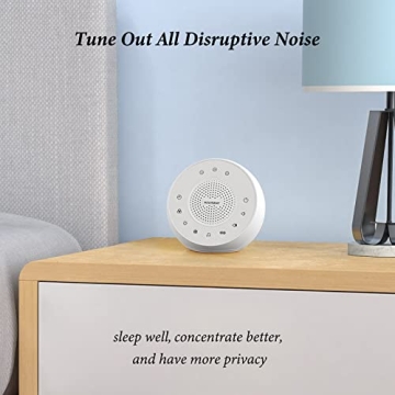 Housbay White Noise Machine with 31 Sounds & NightLight