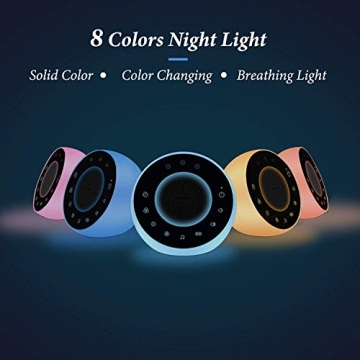 Housbay White Noise Machine with 31 Sounds & NightLight