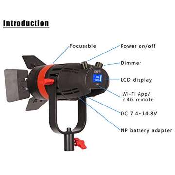 Came-TV Boltzen F-55W Fresnel Video Light - High Output