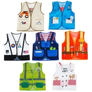 Tigerdoe Dress Up Clothes for Toddlers - 7 Pcs of Vest - Pretend Play School Set - Career Costumes -...