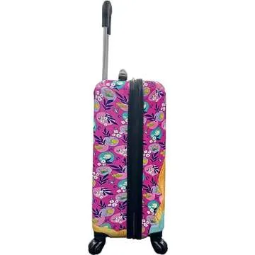 Fast Forward Kids Licensed Hard-Side 20” Spinner Luggage Lightweight Carry-On Suitcase (Princess)