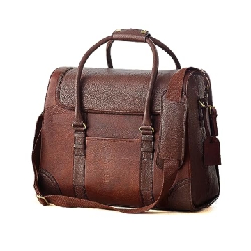 Luxury 6-Bottle Leather BYO Weekender Wine Bag