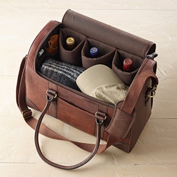 Elegant 6-Bottle Leather Wine Bag for Travel and Events