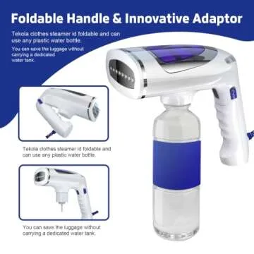 Tekola 1600 Watt Travel Garment Steamer - Fast & Portable Wrinkle Remover