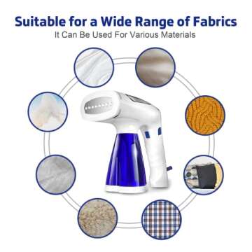 Tekola 1600W Travel Garment Steamer for Quick Wrinkles Removal