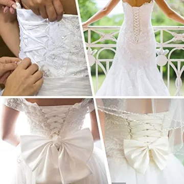 BENECREAT Corset Loops - Adjustable Satin Dress Tape