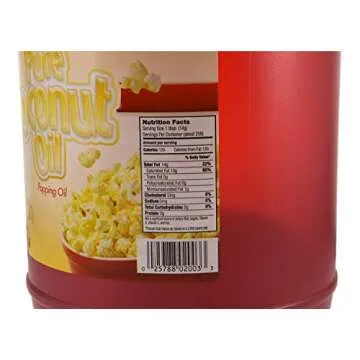 Snappy Popcorn Colored Coconut Oil, 1 Gallon,128 Fl Oz (Pack of 1)