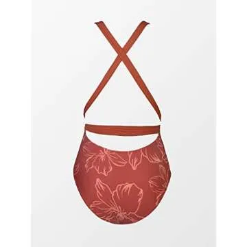 CUPSHE One Piece Swimsuit for Women - Sexy Deep V Neck