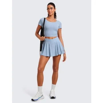 CRZ YOGA Tennis Skirt High Waisted with Pockets for Women