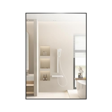 Black Bathroom Mirror 24x36 Inch Rectangular Wall Mirror Black Mirror Modern Farmhouse Mirror Mounte...