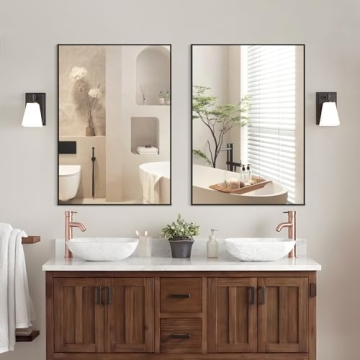 Elegant Black Bathroom Mirror 24x36 for Modern Homes