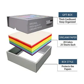 500 Sheets of Double-Sided Origami Paper - Arts & Crafts