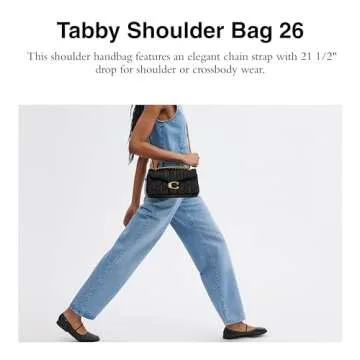 Coach Quilted Tabby Shoulder Bag 26 with Chain, B4/Black