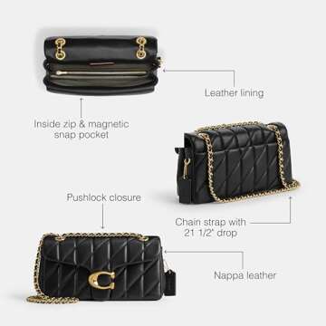 Coach Quilted Tabby Shoulder Bag 26 with Chain, B4/Black