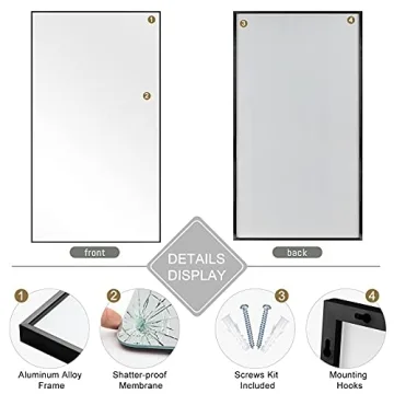 NeuType 71"x34" Large Mirror - Stylish Full Length Reflection