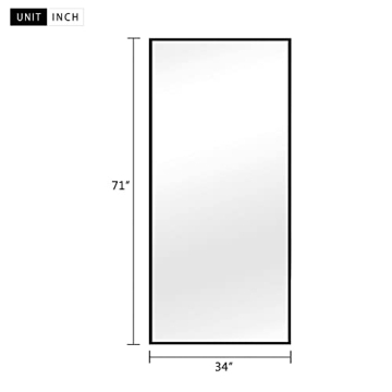 NeuType 71"x34" Large Mirror - Stylish Full Length Reflection