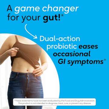 BioGaia Gastrus Gut Health Probiotic | Eases Abdominal Discomfort, Gas & Bloating | Promotes Regularity & a Healthy Gut | Contributes to a Balanced Microbiome | Backed by 30 Years of Research