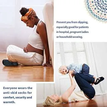 Ozaiic Yoga Socks for Women Non-Slip Grips & Straps, Ideal for Pilates, Pure Barre, Ballet, Dance, Barefoot Workout