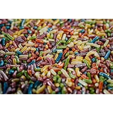 Sweet Eva’s 100percent NATURAL PEARLIZED RAINBOW SPRINKLES-Dairy Free,Nut,Gluten Free,Soy Free,Egg...