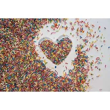 Sweet Eva’s 100percent NATURAL PEARLIZED RAINBOW SPRINKLES-Dairy Free,Nut,Gluten Free,Soy Free,Egg Free,Vegan,Kosher,Cake Decorating Jimmies,Cupcakes,Cookies,Cakes Topper,Bulk Candy,Large 1.5 LBS