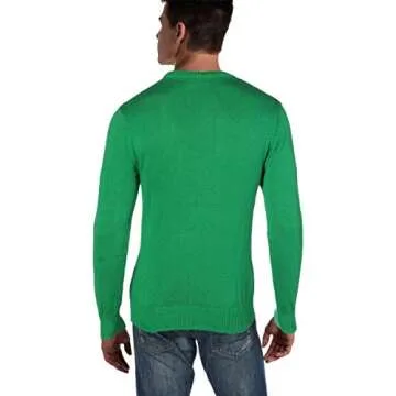 Disney Men’s Ugly Christmas Sweater in Vibrant Green