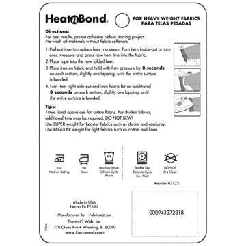 HeatnBond Hem Iron-On Adhesive, Regular Weight, White