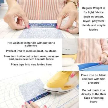 HeatnBond Hem Iron-On Adhesive, Regular Weight, White