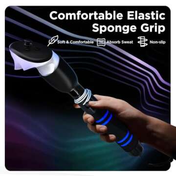 YOGES Handle Attachments Compatible with Meta Quest 3S/ Quest 3/ Oculus Quest 2/ Quest Pro/Rift S Controller Accessories, Dual Handles Extension Grips for Beat Saber Gorilla Tag Long Arms VR Games