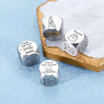 Anniversary Steel Date Night Dice for Couples Gifts