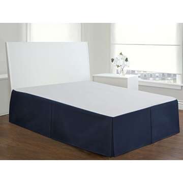 Fresh Ideas Tailored Bedskirt - Classic 14” Drop in Navy