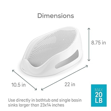 Angelcare Baby Bath Support Gray Safe Seat
