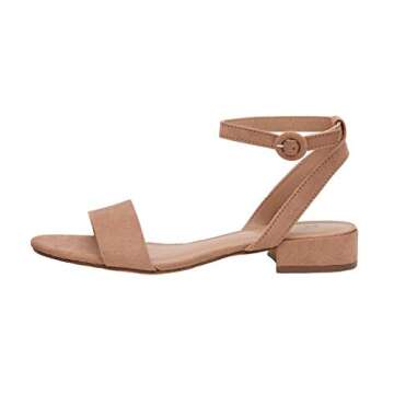 CUSHIONAIRE Nila One Band Ankle Strap Block Heels for Women | Comfortable Low Heeled Dress Shoes for...