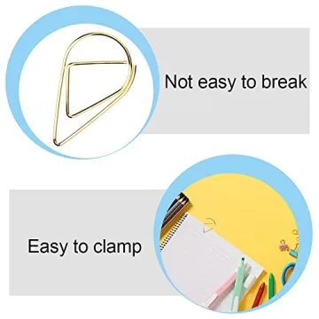 Elegant Golden Water Drop Paper Clips for Stylish Organization