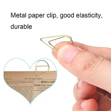 Elegant Golden Water Drop Paper Clips for Stylish Organization